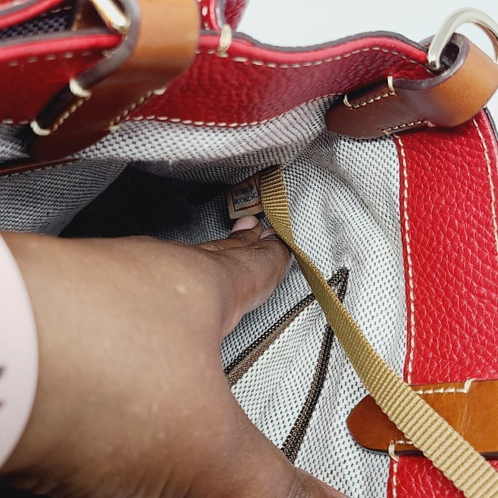 Dooney & Bourke | Women's Vintage Red Pebble Grain Brenna Bag (One Size) - Picture 5 of 16